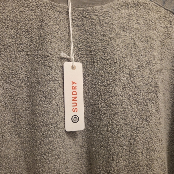 Sundry By "Anthropologie" Terrycloth Sweater with Blue Floral Pattern - Picture 2 of 9